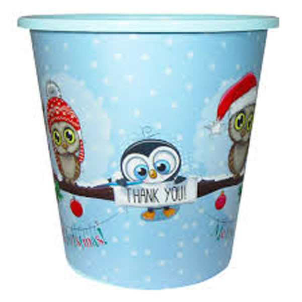 سطل زباله اتاق کودک مدل جغد کریسمس کد Christmas-big-1