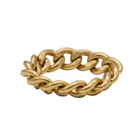 انگشتر طلا 18 عیار زنانه با طرح کارتیه طلای علیمحمدی مدل زنجیری کد TAR65 سایز 52