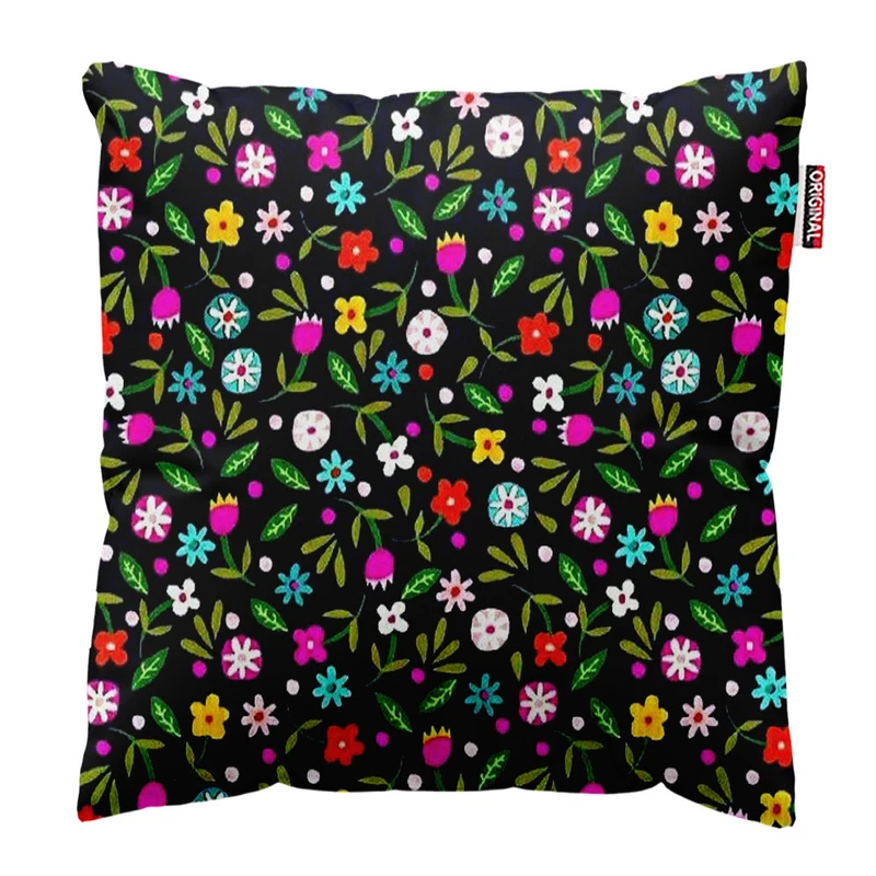  کوسن پاد آفرین طرح گل کد 2070 سایز 30*30 سانتی متر