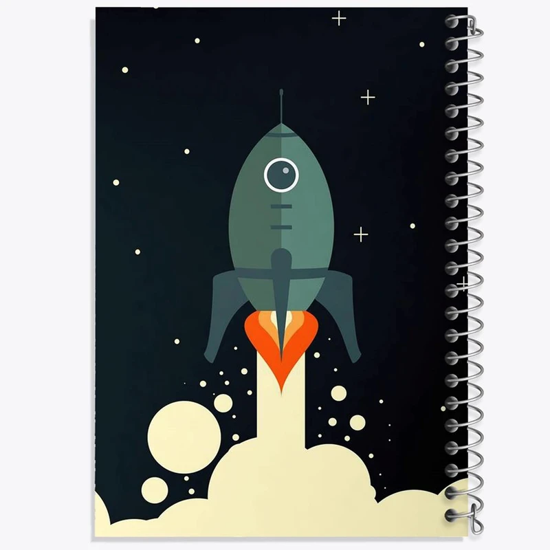 دفتر لیست خرید 50 برگ خندالو طرح فضایی کد 25139