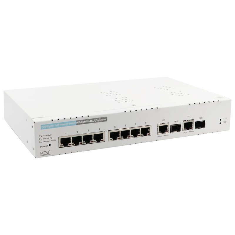 سوئیچ 12 پورت PoE کی دی تی مدل KP-0804H4S-Q1
