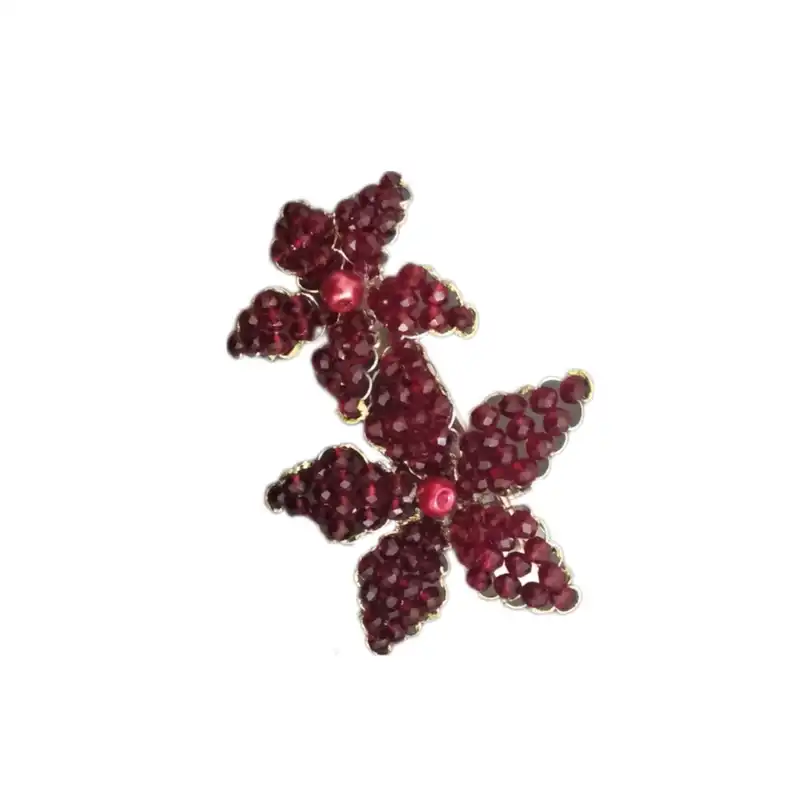 گیره مو دخترانه مدل گل کریستالی