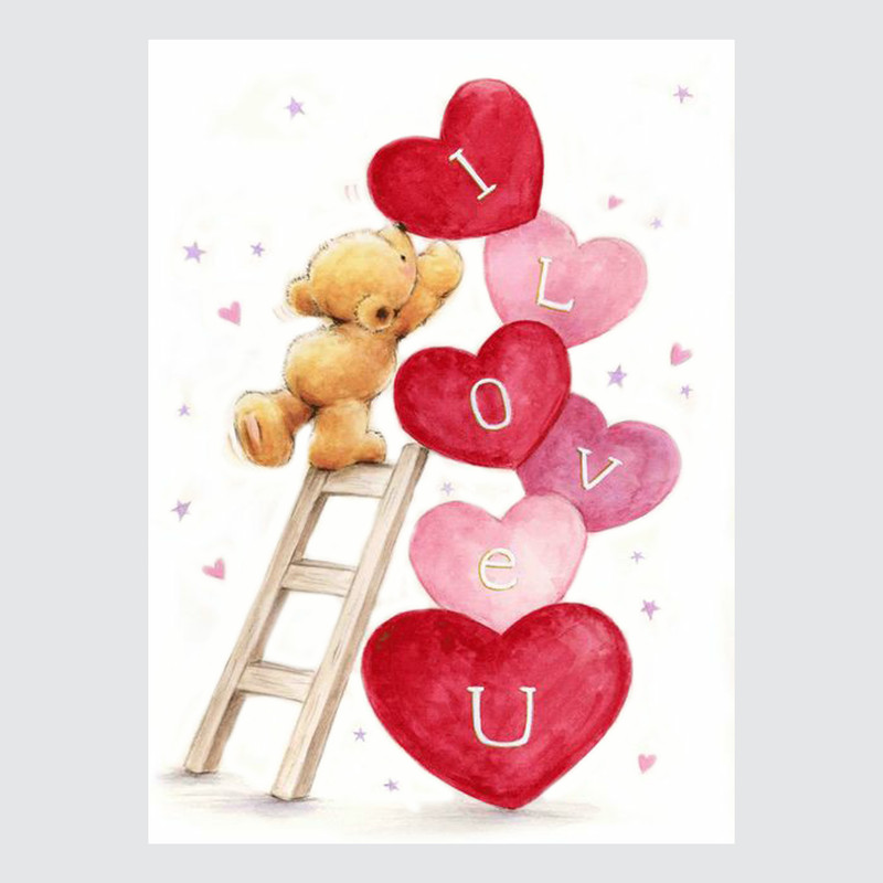 کارت پستال ماهتاب طرح خرس love کد 1705