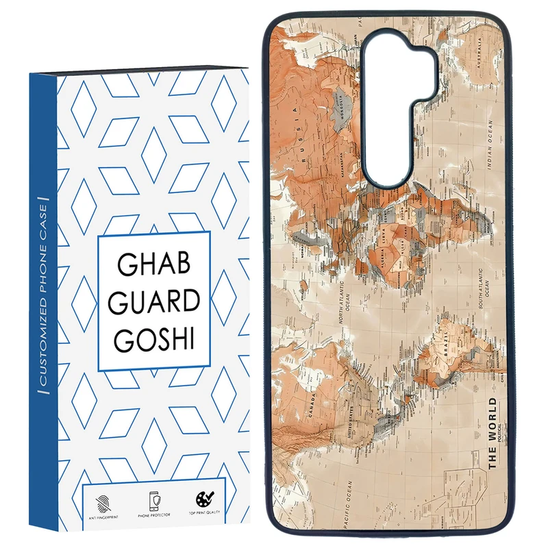 کاور قاب گارد گوشی طرح نقشه کد TPU-081 مناسب برای گوشی موبایل شیائومی Redmi Note 8 PRO