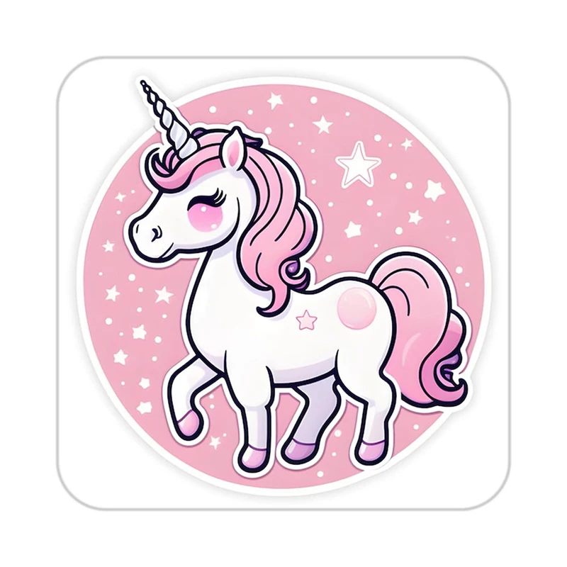 زیر لیوانی کاکتی طرح اسب تک شاخ و یونیکورن مدل mp30479