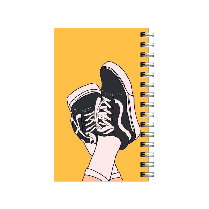 دفترچه یادداشت مدل to do list طرح کفش و استایل بک زرد کد 2554122