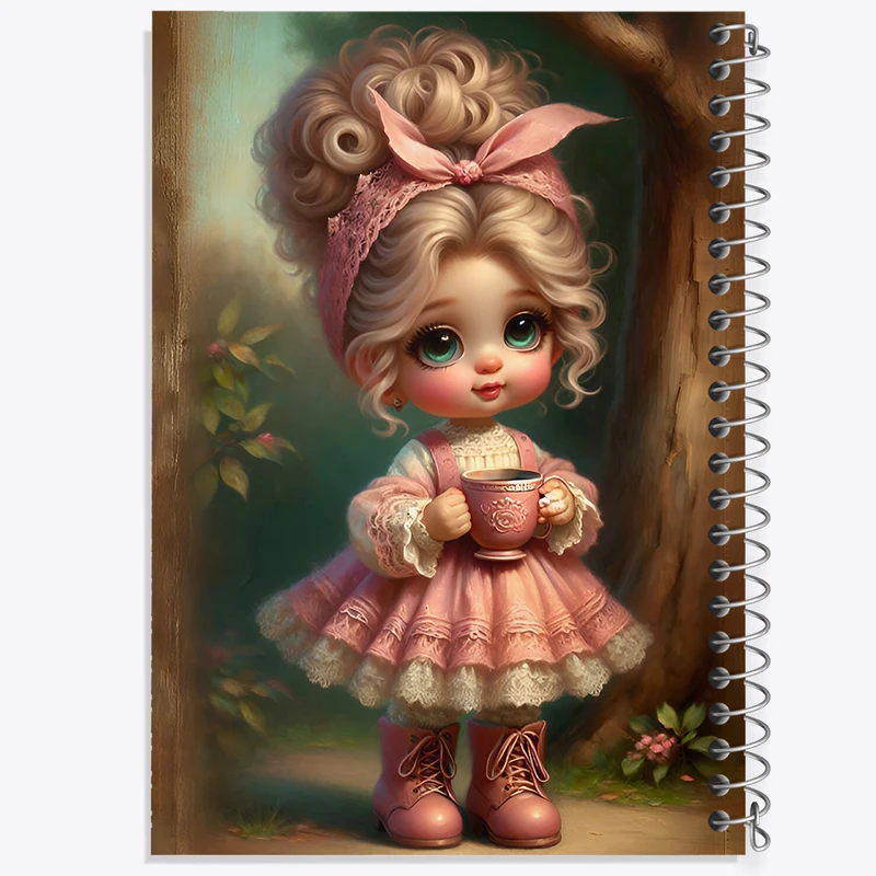 دفتر لیست خرید 50 برگ خندالو طرح دخترانه کیوت کد F6681