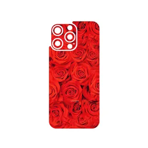 MAHOOT Red_Flower Cover Sticker for Apple iPhone 15 Pro Max