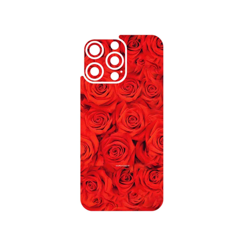 برچسب پوششی ماهوت مدل Red_Flower مناسب برای گوشی موبایل اپل iPhone 15 Pro Max