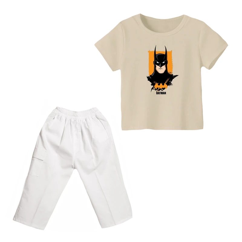 ست تی شرت و شلوارک پسرانه مدل بتمن کد ۱۳