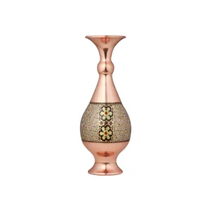 گلدان خاتم کاری مسی مدل صراحی کد 220