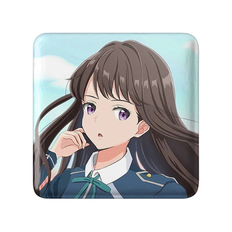 مگنت خندالو طرح تاکینا انیمه لیکوریس ریکویل Lycoris Recoil  مدل مربعی کد 23085