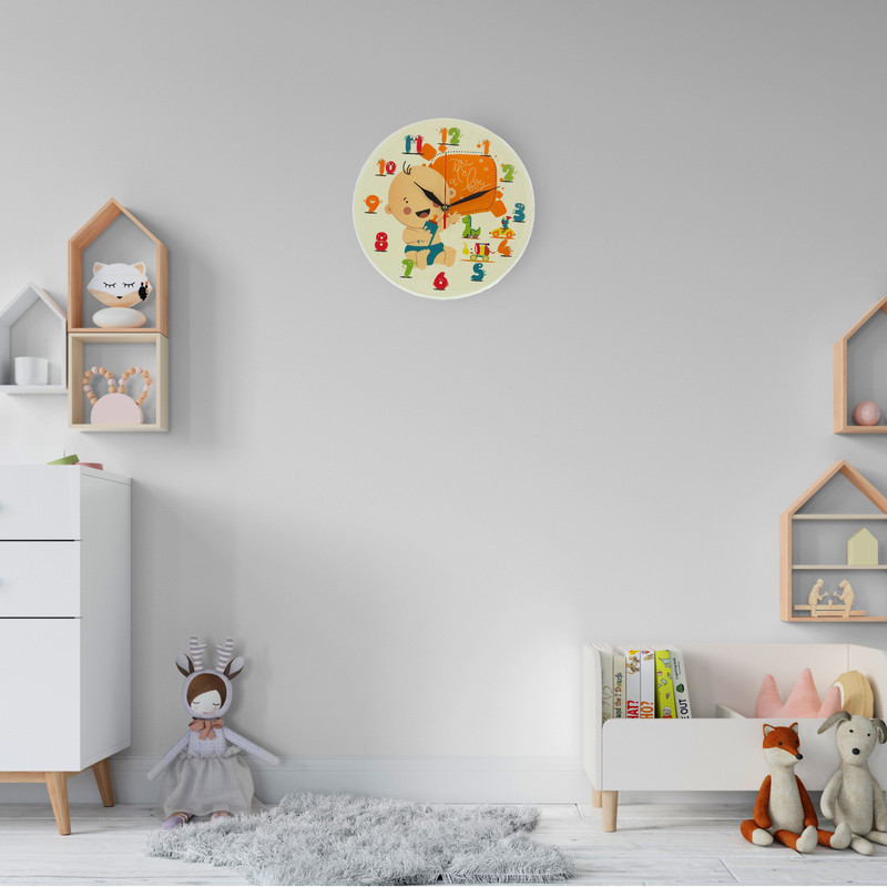 ساعت دیواری کودک مدل baby کد K303