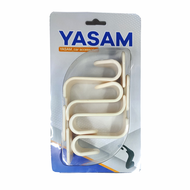 قلاب آویز صندلی خودرو یاسام مدل 4WB-4 مجموعه چهار عددی