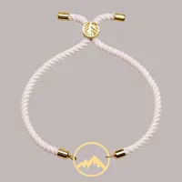 دستبند بند و طلا 18 عیار زنانه نیکان گلد مدل کوه