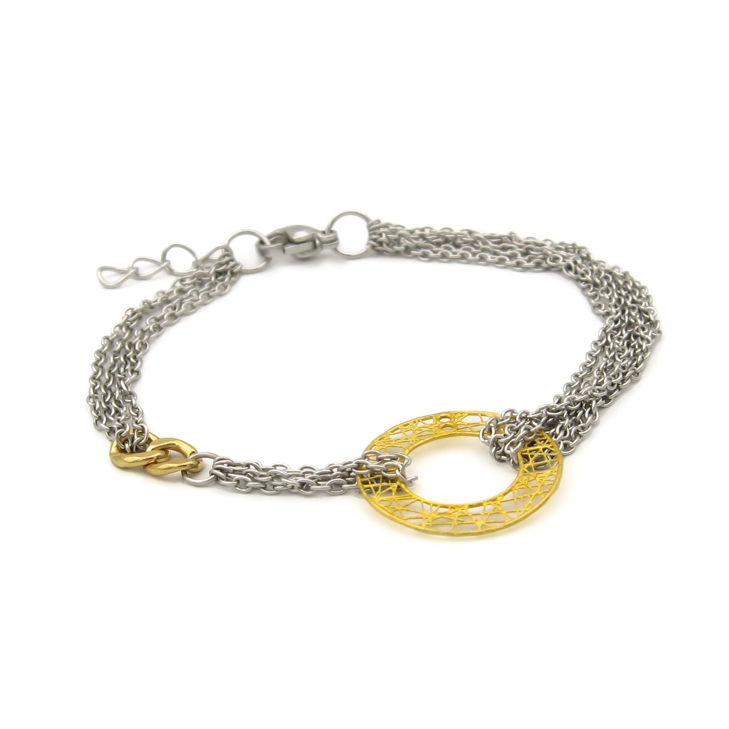 دستبند طلا 18 عیار زنانه مانچو مدل  bfg233 -  - 2