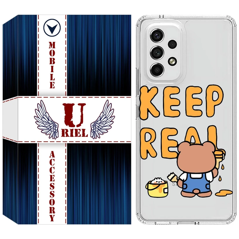 کاور یوریل مدل Clear کد 15 طرح خرس مناسب برای گوشی موبایل سامسونگ Galaxy A72