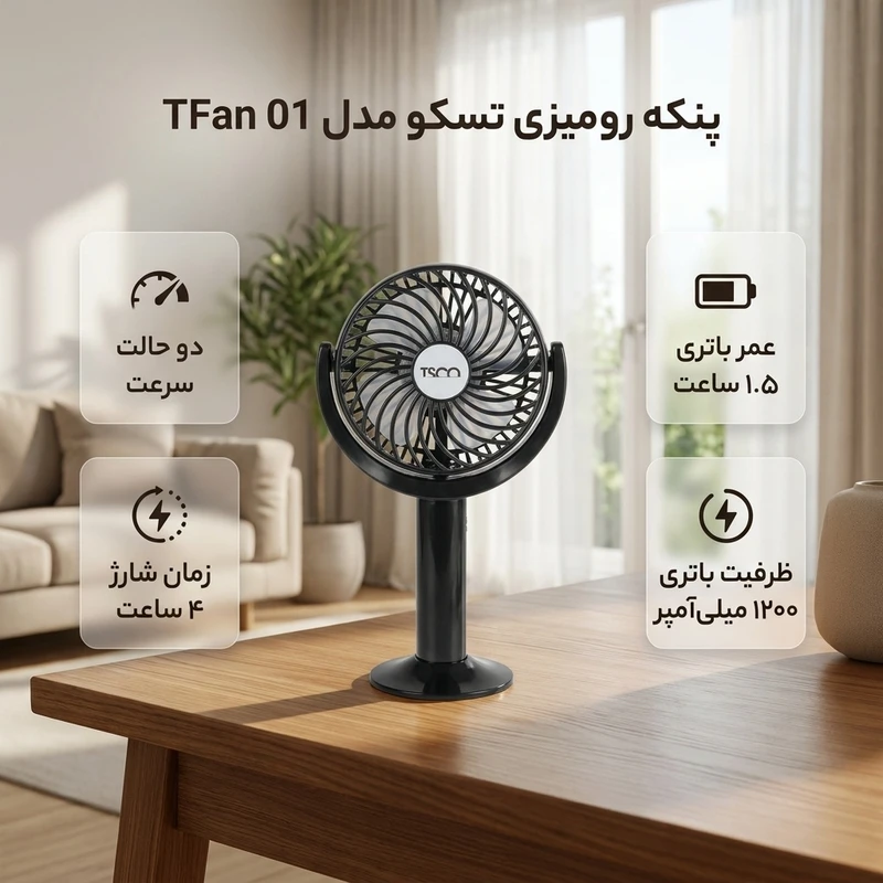 عکس شماره 2 : پنکه رومیزی تسکو مدل tfan 01