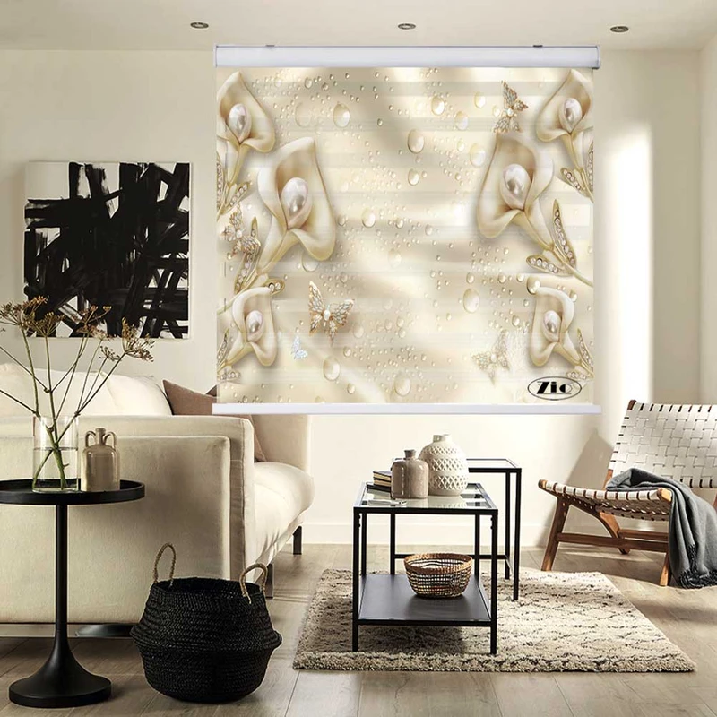 پرده زبرا زیو کد 3D1145 سایز 150x150 سانتی متر