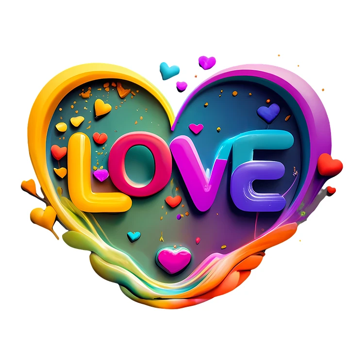 استیکر پارچه و لباس پاد آفرین مدل عشق کد S831