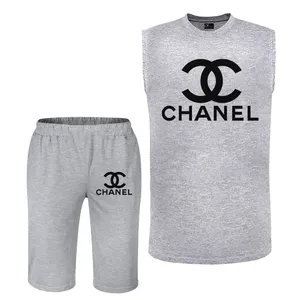 ست تاپ و شلوارک مردانه مدل B 9 رنگ طوسی