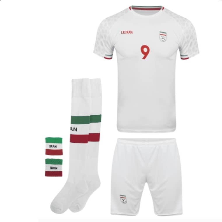 ست 5 تکه لباس ورزشی پسرانه طرح ایران مدل جام جهانی2022