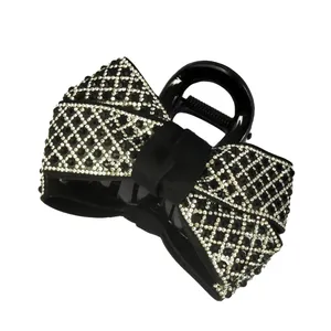 کلیپس مو زنانه مدل پاپیون نگین دار کد 1488