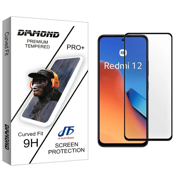 محافظ صفحه نمایش شیشه ای جی اف مدل Diamond مناسب برای گوشی موبایل شیائومی Redmi 12