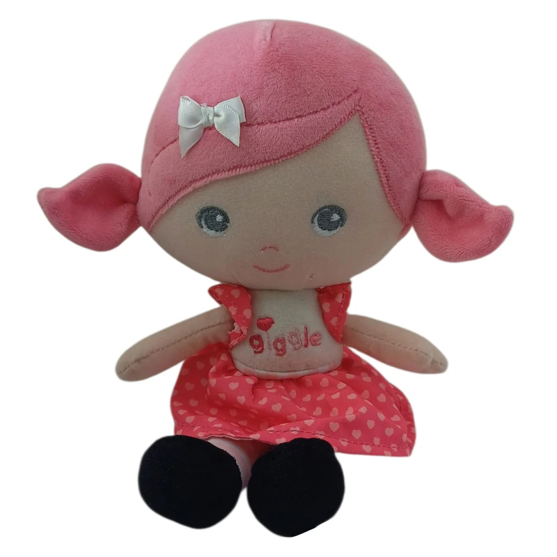 عروسک پولیشی بیبی استارتر مدل خندان طرح دختر ارتفاع 28 سانتی‌متر