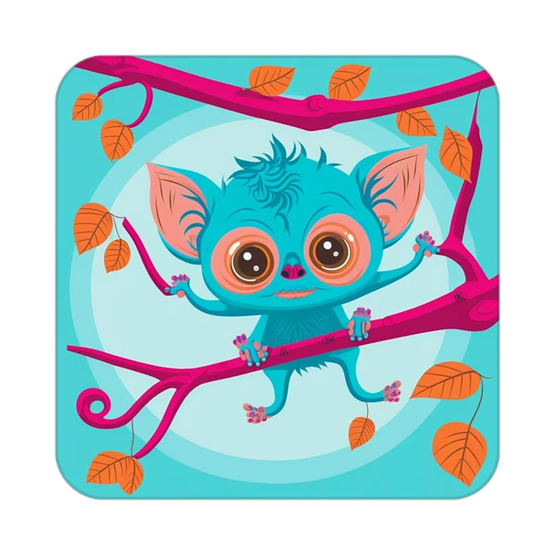 زیر لیوانی کاکتی طرح حیوانات رنگی مدل mp25681