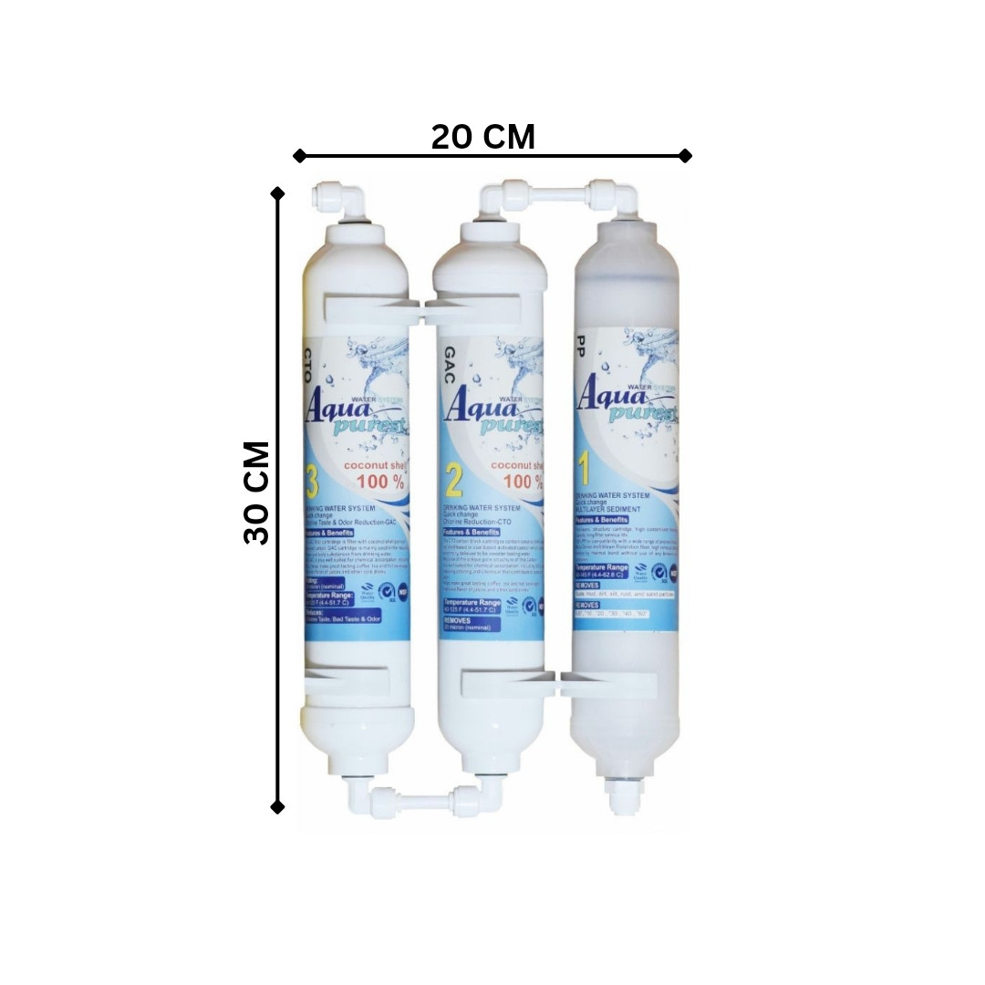 فیلتر تصفیه کننده آب آکوا پیورست شریعتی مدل گیاهی Z 300 NEW مجموعه 3 عددی