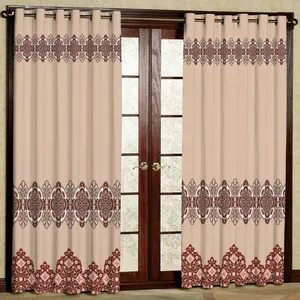 پرده مدل طرح دار هازان پانچی کد 1153 سایز 140x200 سانتی متر