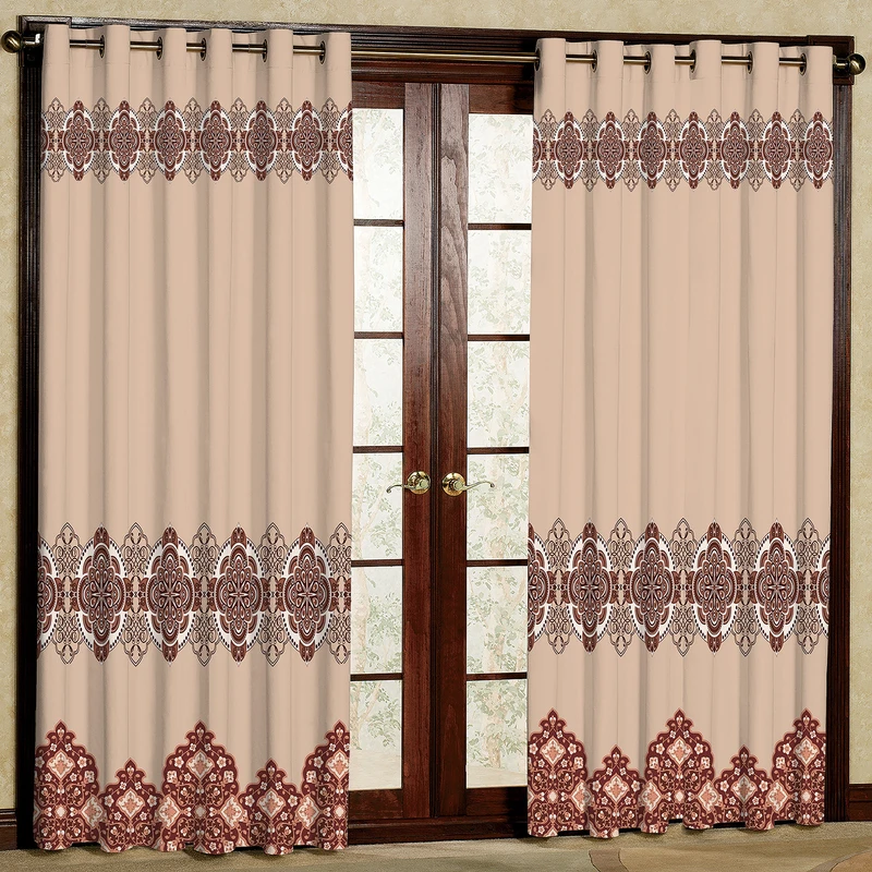 پرده مدل طرح دار هازان پانچی کد 1153 سایز 140x200 سانتی متر