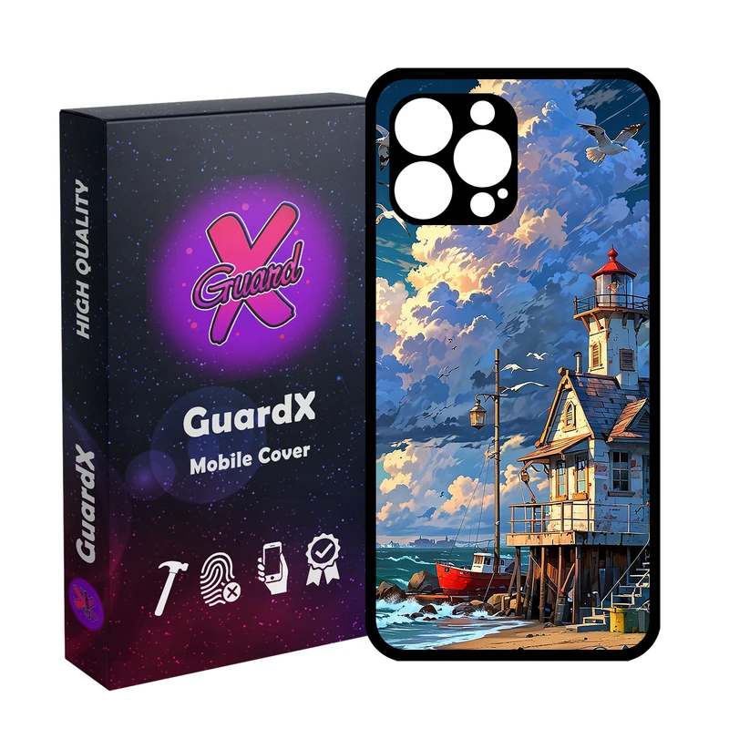 کاور گارد ایکس طرح ساحل دریا مدل Glass10773 مناسب برای گوشی موبایل اپل iPhone 12 Pro