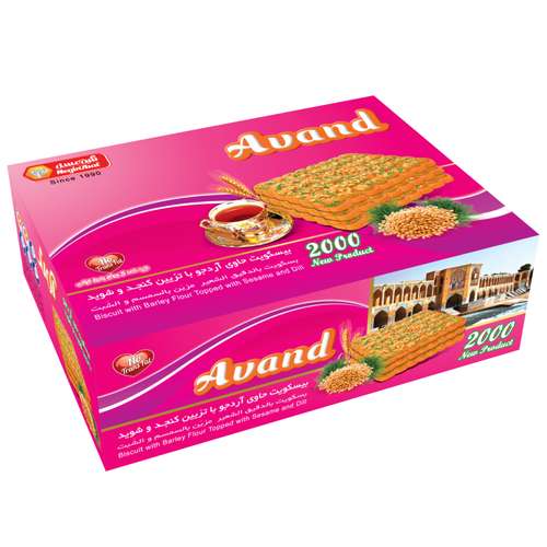 بیسکویت 2000 حاوی آرد جو با تزیین کنجد و شوید آوند - 1630 گرم