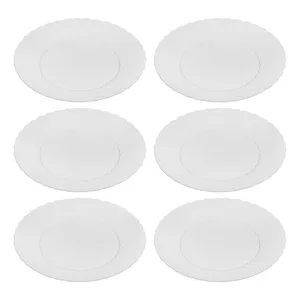 بشقاب یکبار مصرف غذاخوری ساتین مدل گردگل بسته 6 عددی