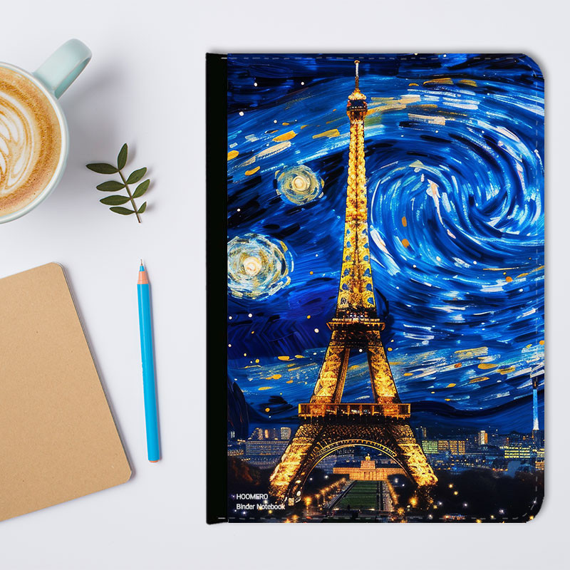 کلاسور هومرو مدل KL1243 طرح نقاشی شب پر ستاره برج ایفل