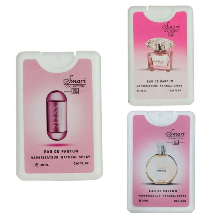عطر جیبی زنانه اسمارت کالکشن مدل ورساچ چنل چنس اس ایکس حجم 20 میلی لیتر بسته 3 عددی