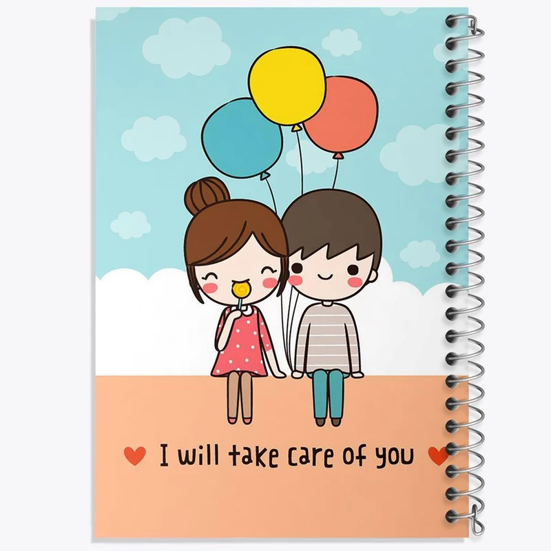 دفتر مشق 50 برگ خندالو مدل عاشقانه کد 27111