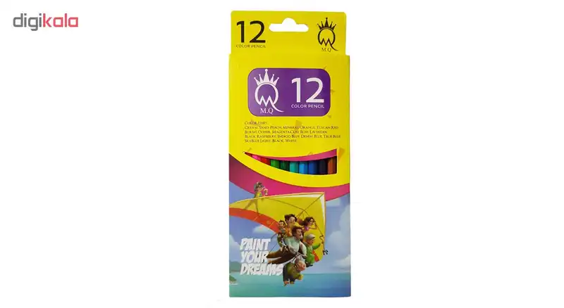 مداد رنگی 12رنگ ام کیو مدل M.Q.12