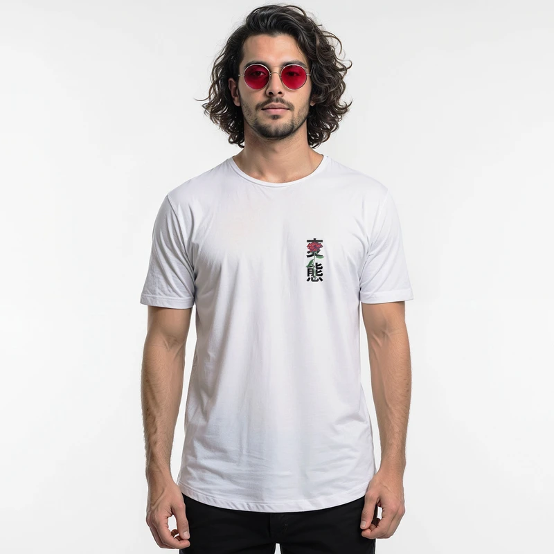 تی شرت آستین کوتاه مردانه مدل 14040304c رنگ سفید 