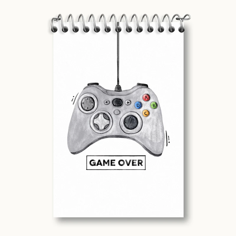 دفتر یادداشت 50 برگ خندالو مدل Game Over کد F2342