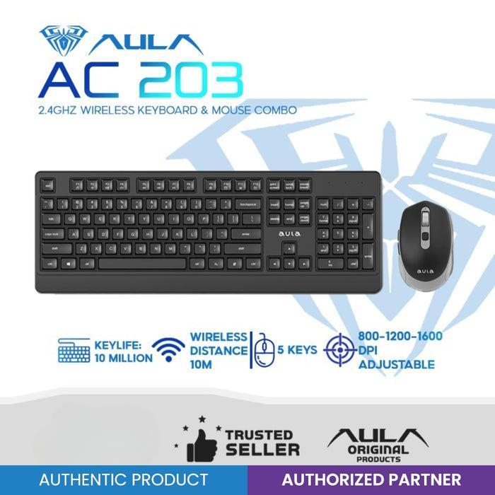 کیبورد و ماوس بی سیم آئولا مدل ac203