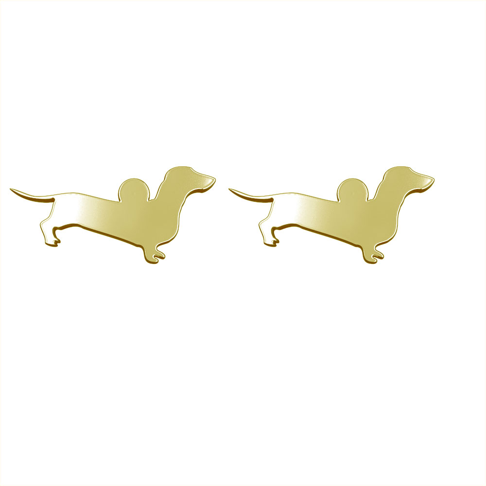 گوشواره طلا 18 عیار زنانه مدوپد مدل سگ کد GA1-16395