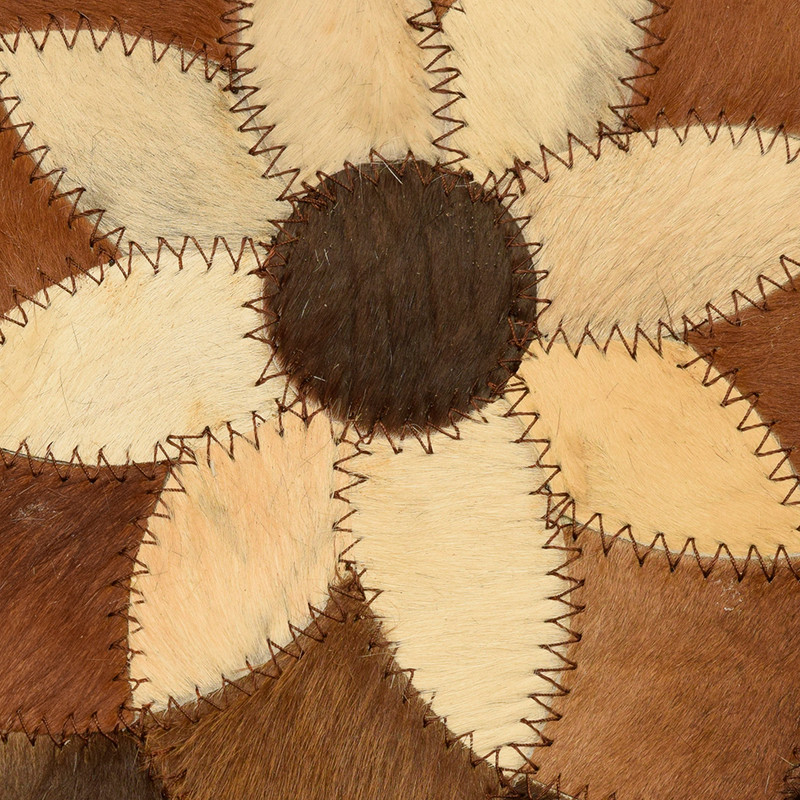 رومیزی کلاژ چرم و پوست مدل گل کد 0040