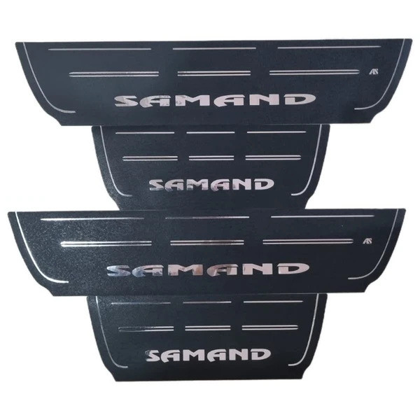 برچسب پارکابی خودرو استیک طرح چرم کد M388 مناسب برای سمند مجموعه 4 عددی