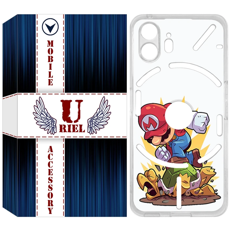 کاور یوریل مدل Clear کد 64 طرح ماریو مناسب برای گوشی موبایل ناتینگ فون 2