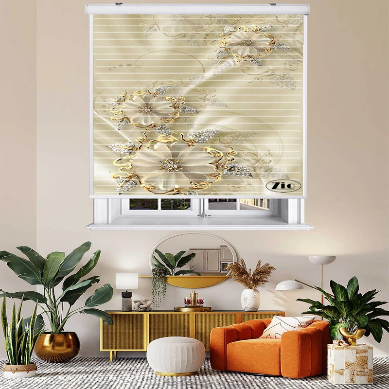 پرده زبرا زیو مدل 3D1102 سایز 150x150 سانتی متر