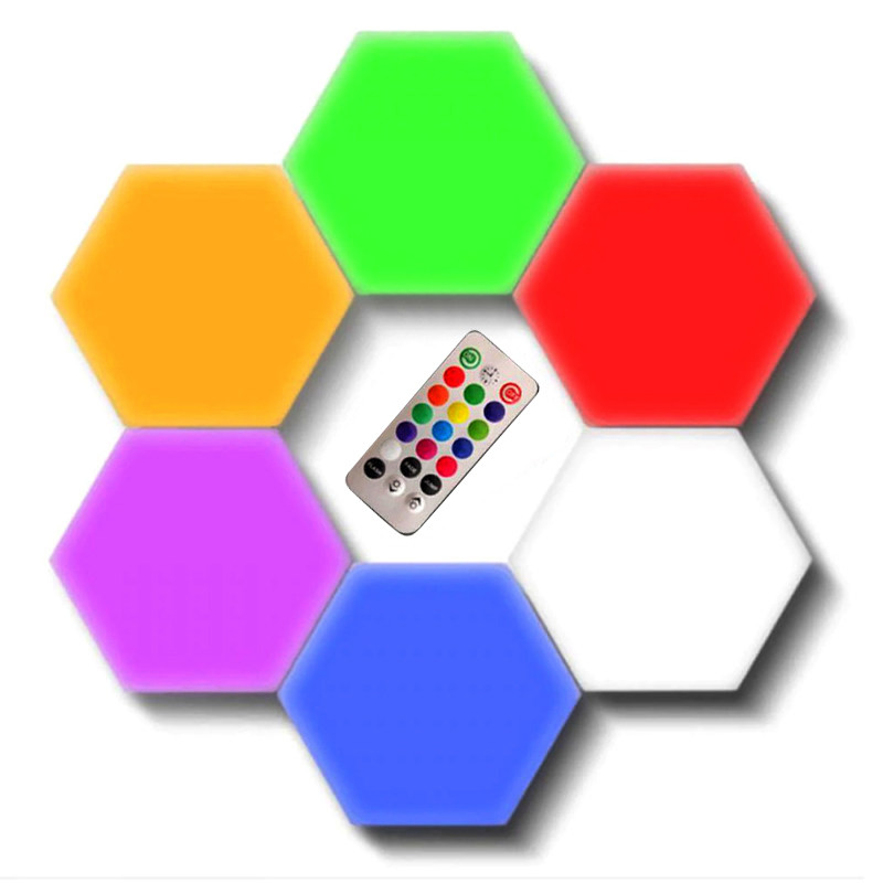 قیمت و خرید چراغ دیواری تزئینی مدل RGB بسته 6 عددی
