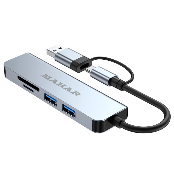 هاب و کارت خوان 5 پورت USB 3.0 ماکار مدل 5in1 MK-HU235